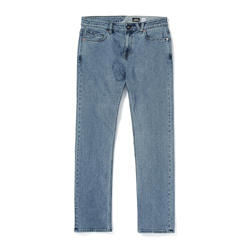 Volcom Men's Solver Denim Jean, Washed Blue, 34x31