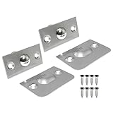 DTTRA 2PCS Stainless Steel Adjustable Closet Door Ball Catch Cabinet with Strike Plate Drive-in...
