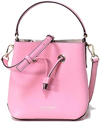 Kate Spade WKRU5860 Bag, Leather, Breezy, Floral, Detusy, Floral, Flower, Small, Bucket, Bucket, Drawstring Bag, 2-Way, Cross-Body Shoulder Handbag, Pink Multi