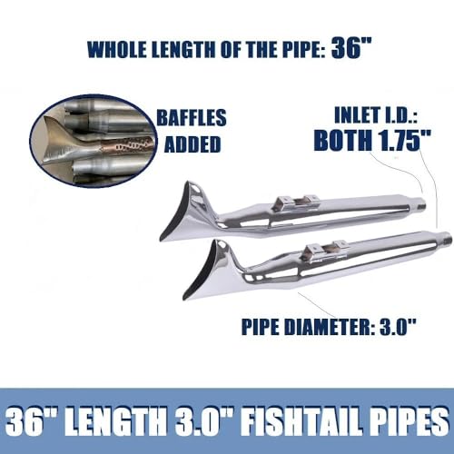 SHARKROAD 36" Fishtail Slip-On Muffler