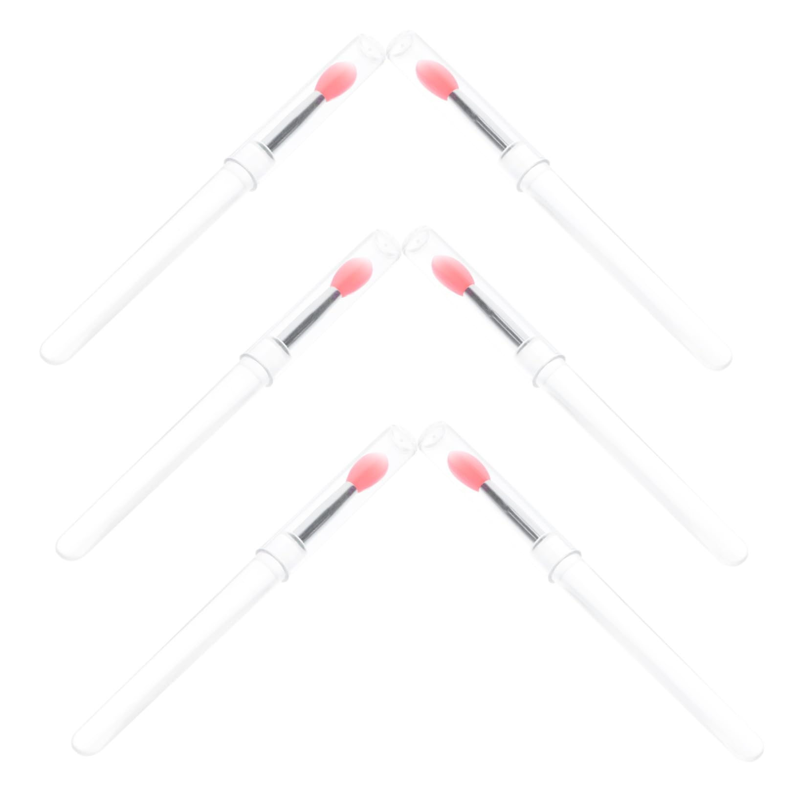 TOVINANNA 6pcs Silicone Lip Brush Set Makeup Use Lipstick Pen Lip Mask Brush Eye Shadow Applicator Easy to Carry Travel Size for Cosmetics