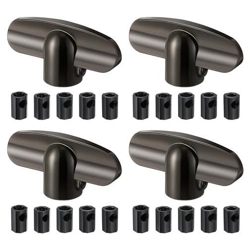 Avenuebool 4 Pack Universal Tee Crank Casement Window Handles, Low Profile Design Prevents Interference with Window Coverings, Crank Replacement Handles, 1-1/8