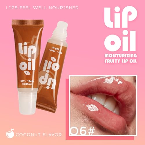Easilydays Coconut Lip Oil, Moisturizing Fruit Lip Gloss thumb #2