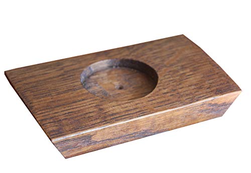 Barrel-Art Barrel Stave Whiskey Bourbon Scotch Coaster With Glencarin Glass, Dark Walnut #TOP2
