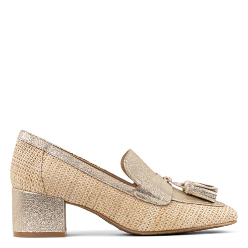 Image of Donald Pliner Women's Kressida Dress Loafers, 2 inch Block Heels for Women, Slip-On Heels for Women