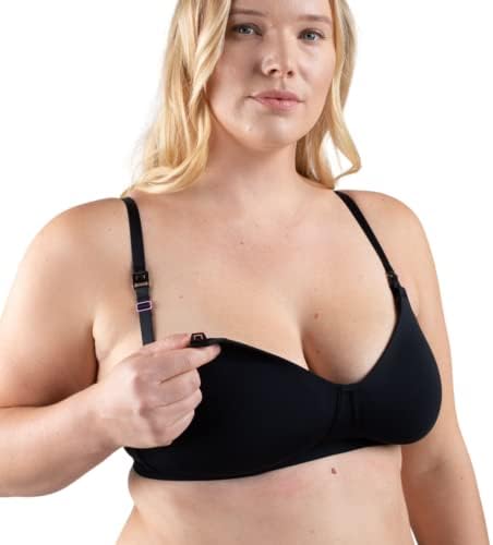 Simple Wishes Maternity, Nursing & Wire Free T-Shirt Bra | Hide The Nursing Clasp | Wearable Pump Cup Extender