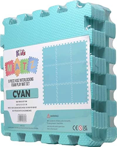 Edz Kidz Interlocking Foam Play Mat Set. Great for Babies, Toddlers or Even Exercise (32 x 32cm. 9 Piece Red Mats)