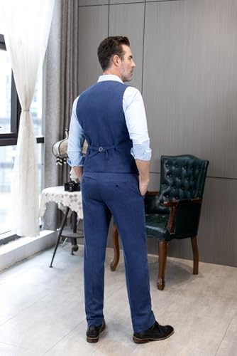 Solove-Suit Mens Vintage Herringbone Tweed Mens Business Suit Pants Thick Retro Wool Slim Fit Trousers For Wedding Groomsmen thumb #6