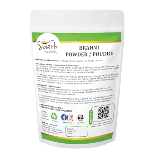 Spierb Brahmi Powder – Poudre de Bacopa monnieri pour soins capillaires et du cuir chevelu – vue 4