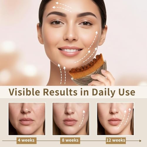 Image of Lymphatic Contour Face Brush for Sculpting & Drainage - Facial Massager for Jawline, Chin & Neck - Anti-Puffiness, Detox & Lift, Improves Skin Glow & Absorption