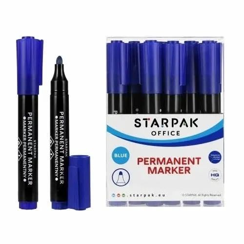 Marqueur permanent rond bleu (12pcs)
