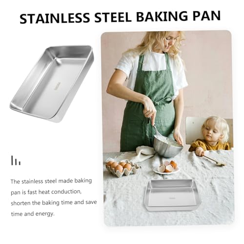 Moule à gâteau rectangle inox plat cuisson cakes réutilisable pour maison