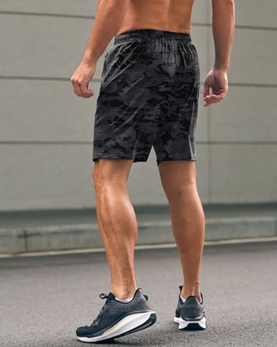 Image of G Gradual Men's Athletic Running Shorts with Zipper Pockets Quick Dry 7 inch / 5 inch / 9 inch Workout Gym Shorts for Basketball Hiking