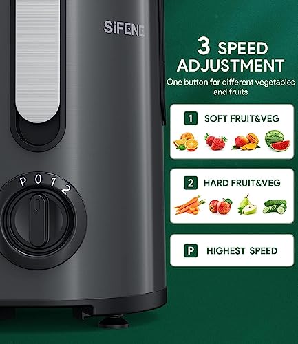 Juicer Machine, 1000W Centrifugal Juicer With 3.2" Big Mouth For Whole Fruits And Vegetable, Sifene Juicer Extractor With 3 Speeds Settings, Celery Carrots Juice Maker, Easy To Clean #TOP2
