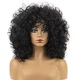 【Estilo elegante】Una buena peluca afro natural permite que tu cuero cabelludo respire libremente. se ve natural y suave al tacto, no se preocupe, se encontrará su secreto de belleza.