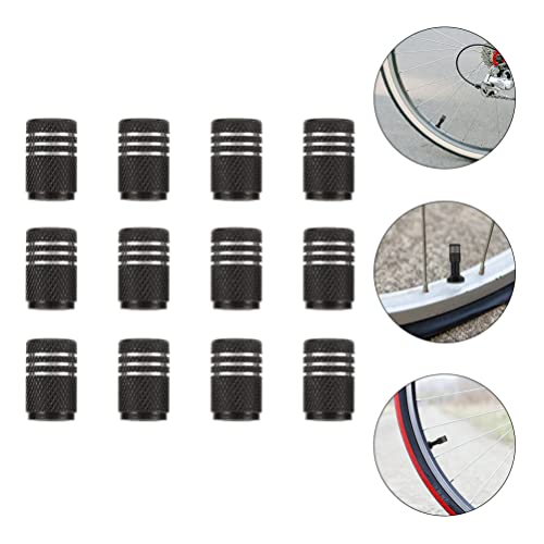 12 peças de alumínio para válvula de pneu de carro, tampas de haste de válvula, tampas de válvula de