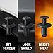 Lantee 100 Pcs Car Front Fender Skirt Push-Type Plastic Nylon Retainer Clips Fasteners Rivets 15 x 12 x 6mm