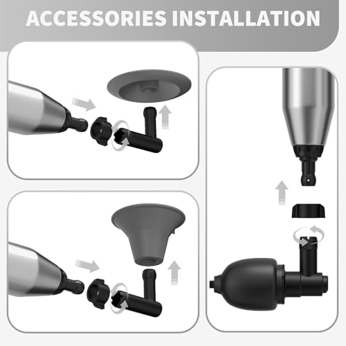 Image of Toilet Plunger,Drain Clog Remover Tools,High-Pressure Air Drain Blaster Gun with Real-Time Barometer,Plumbing Tools,Snake Drain Clog Remover,Plungers for Toilet Bathroom,Sink,Floor,Kitchen Clogged