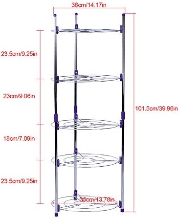 5 Tiers Pans & Pots Rack, Kitchen Storage Shelf Cookware Holders