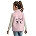 ORGYPET Girls Fleece Vest Little Girl Clothes for Toddler Girls' Outerwear Vests 6-7 Cat Vest Kids Fur Vests Size 10-12 Pink Sleeveless Jacket Zipper Clothing Fashion Outfits for Fall