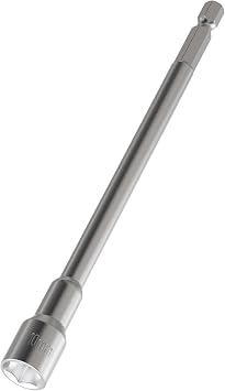 1/4" Hexagonal Shank Socket 10mm No-magnetic Power Nut Driver Metric 100mm Length Driver Drill Bit Set