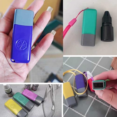 Custom Name Stamp Signature Stamp Self Inking Portable Pocket Stamp Multiple Font Choices and 3 Ink Colors
