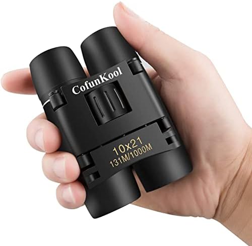 CofunKool 8X Portable Travel Small Binoculars for Adults Hunting Compact Folding Pocket-Size