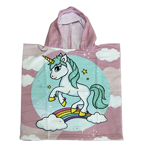 various Poncho Toalla de niño Infantil de baño y Playa con Capucha Diseño de Unicornio