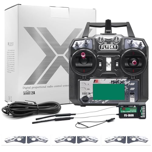 Flysky FS-i6X 6CH 2.4GHz RC Radio Transmitter Controller with iA6B Receiver for FPV Drone RC Helicopter Quadcopter Car Boat