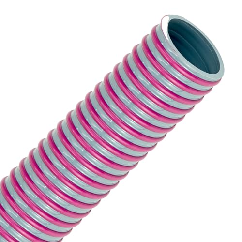 FLEXTUBE SE Ø 80mm vendu au mètre, tuyau spiralé PVC, tuyau d'aspiration eau, eau sale, flexible, résistant aux UV