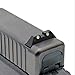 TSA® Glow-in-The-Dark Night Sights for Glock® Slimline Pistols – Fits G43, G43X & G48 – Black – Front & Rear Sight Set with Allen Wrench – Bright Glow Dots – No Tritium, No Batteries