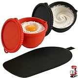 2er Set Silikoneinsatz mit Deckel + 1 Anti Rutsch Matte, kompatibel mit KitchenAid/Rührschüssel Zubehör 5Qt (4,8L),Silikon Rührschüssel Liner mit Ausgießer, Teigschüssel-Einlage Spülmaschinengeeignet