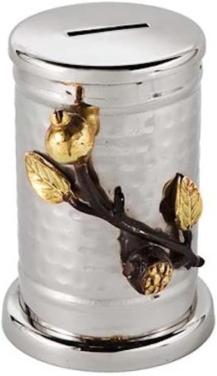 Yair Emanuel Tzedakah Box - Hammer Work + Pomegranates