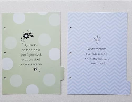 Refil Divisórias Fichário Fina Ideia + 10 Canetas Gel Cor