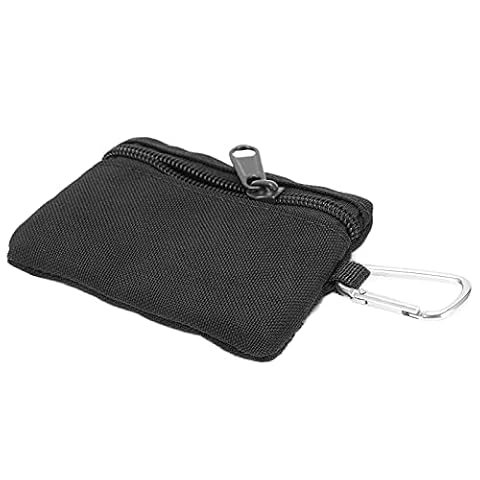 Mini Molle Pouch Bag, Outdoor Coin Purse With Carbiner, Camping Zipper Portable Bag For Outdoor(Czarny)