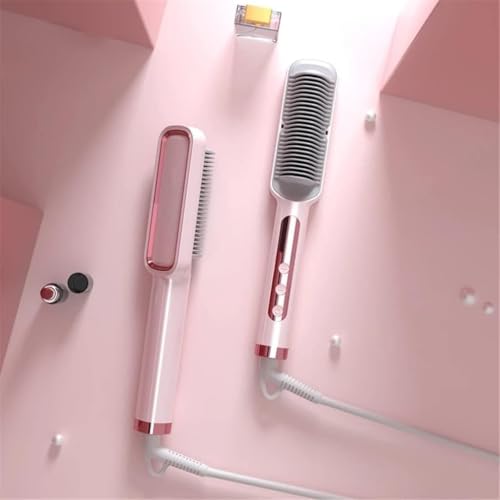 Peine alisador eléctrico profesional para cabello, uso en seco y mojado, alisa y riza sin quemaduras miniatura 6