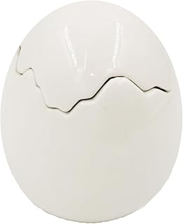 Easter Eggs Scented Candle,Natural Soy Wax, Creative Ceramic Eggshell, Aromatherapy Candle Gift Set, Candlestick Fragrance Gift Decoration (White)
