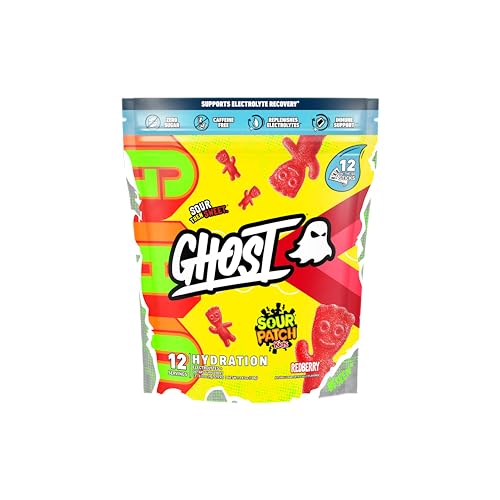 GHOST Hydration Packets, Sour Patch Kids Redberry, 12...