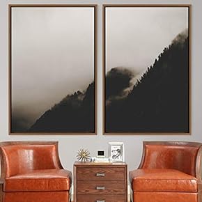 signwin 2 Piece Framed Canvas Wall Art Foggy...