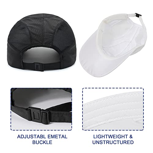 Foto von AYPOW 2 Pack Unisex Schnell Trocknend Baseball Cap, Modisches Lässig Atmungsaktiv Mesh Sportkappe Baseballkappe, Leichte Faltbare Outdoor Sportmütze Basecap Sonnenhut Baseballmütze für Herren Damen