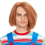 FATMAUI Short Yaki Orange Pelucas Halloween Costume Mens Ginger Cosplay Wig