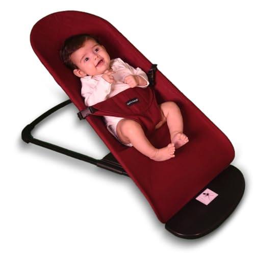 Miniatura 5 de Galpat Baby Funda Hamaca Alcochada Compatible Babybjorn Y Galpat Baby - Asiento Hamaca Plegable - Algodón Antialérgico 100 Natural - Color Granate