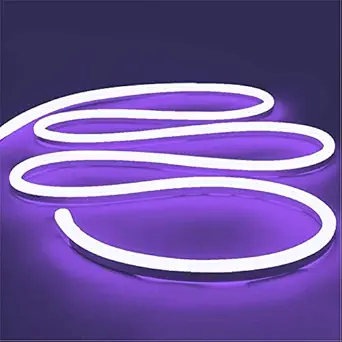 amiciCare Purple Neon LED Strip Light | 5m Long, Waterproof Decoration String Light with DC12V Adapter and Blinker