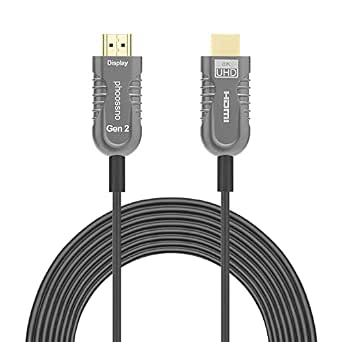 Phoossno Certified 8K HDMI 2.1 Fiber Optical Cable, 20m (65ft), 48Gbps, 8K/4K120Hz, eARC, Dolby Vision, Atmos