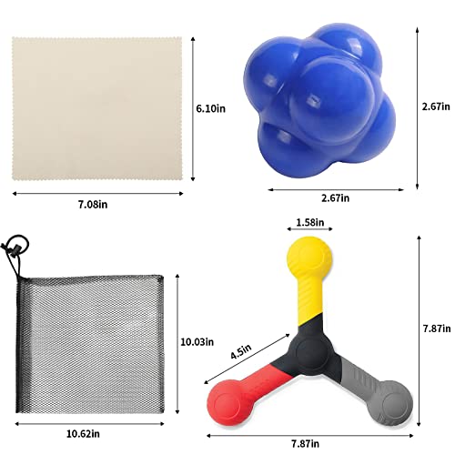 Wiessoc Hand Eye Coordination & Reaction Speed Training Balls, Reactive Catch Trainer, Baseball And Softball Reflex And Agility Trainer For All Ages #TOP3
