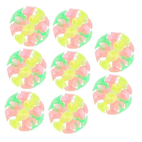 CIYODO 8Pcs Creative Suction Cup Balls for Interactive Sticking for Indoor Outdoor Fun Soft Plaything for Present to Enhance Parent Bond