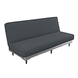 ALTA ELÁSTICA - MAXIJIN equipado futón cubiertas son de alta calidad 95% poliéster y tela spandex el 5%, que es de textura suave, cómoda en el sentimiento y con una buena transpirabilidad. Debido a su característica de alta elasticidad, nuestra funda de futón universal es más flexible para ser aplicada a varios futones, como el sofá futón de cuero y tela. La tela gruesa mejorada es más duradera y resistente al desgaste.