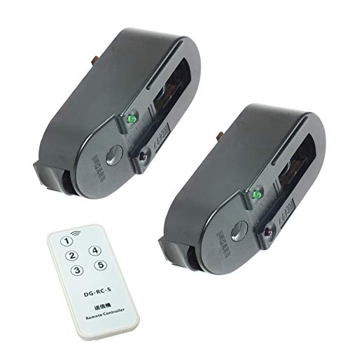 Pispoer ライティングライト入切アダプタ、スポットライト リモコン 、5種類の信号が送信、黑い、2個入り（受信機 2個入り+リモコン 1個入り）のサムネイル