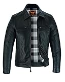 A&H Apparel Mens Classic Genuine Top-Grain Cowhide Bicker Leather Jacket (X-Large)