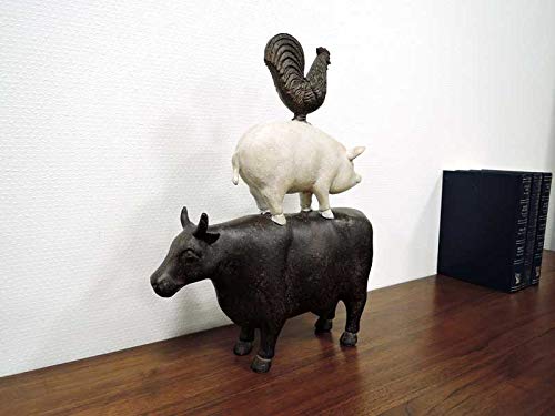 匿名配送　牛　置物　アンティーク　オブジェ　レトロ　動物 匿名配送牛置物アンティークオブジェレトロ動物